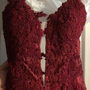red formal dress